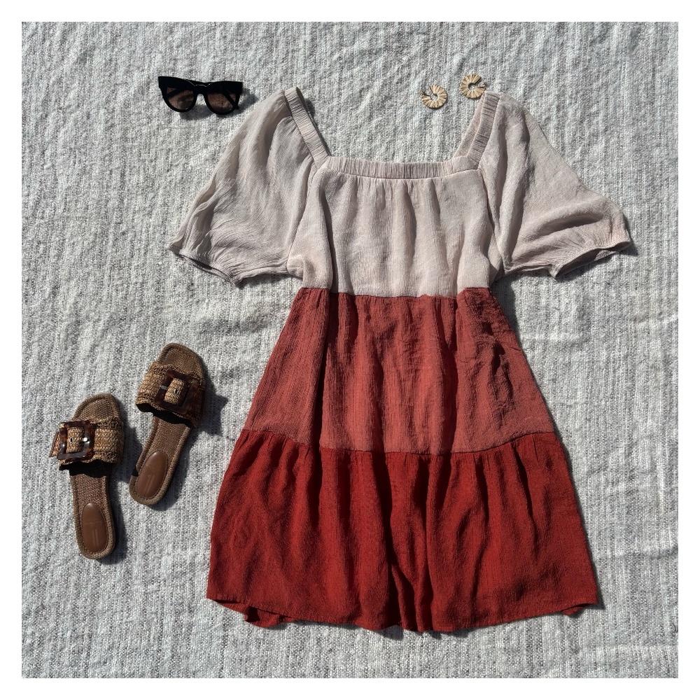 Naif boho tiered dress 🧡